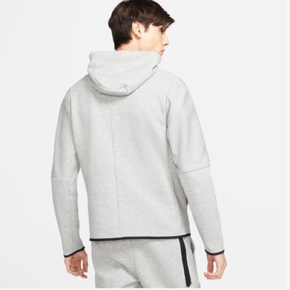 NWT Nike Sportswear Revival Tech Fleece 2-piece Hoodie/Joggers - Grey/Redstone - Picture 4 of 16